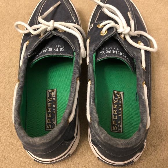 Sperry topsiders size 6.5 - Navy canvas - Picture 3 of 3